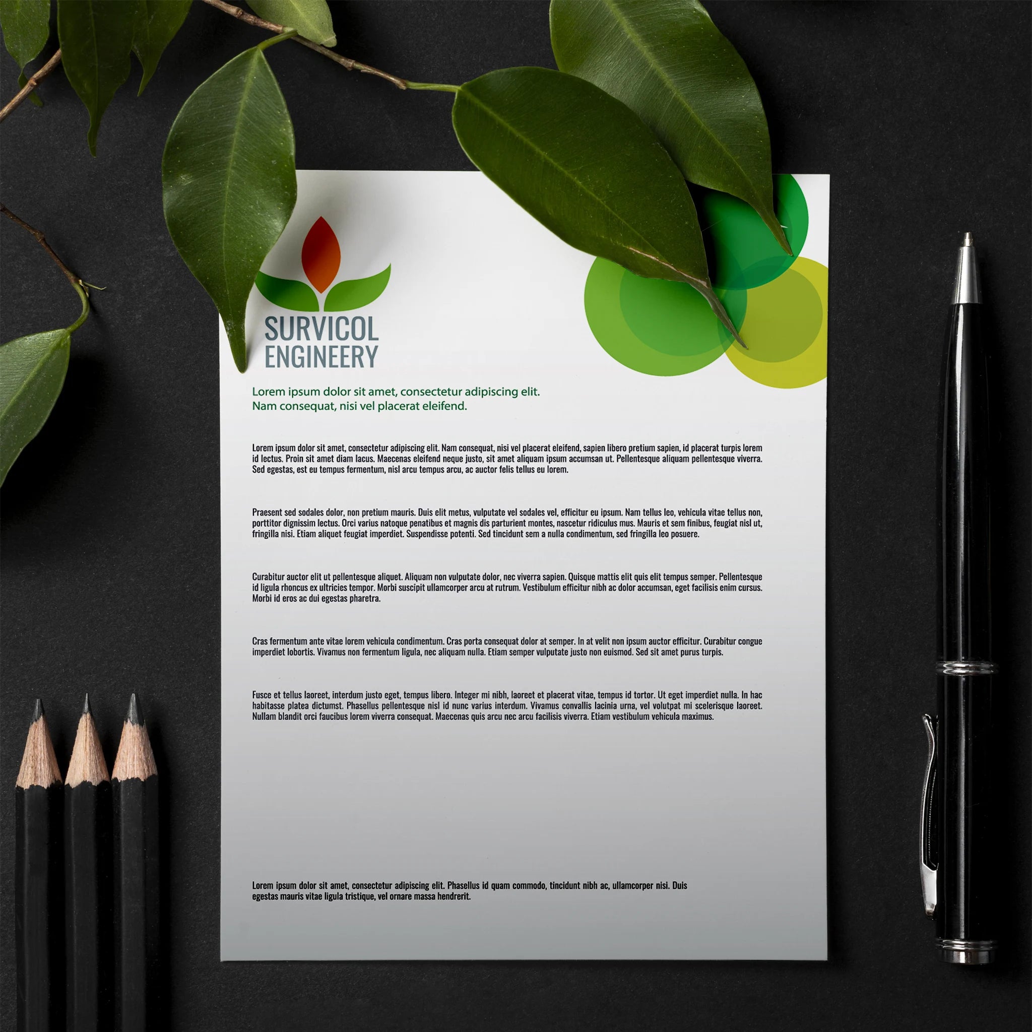 Engineering Letterhead – Eco-Friendly & Professional