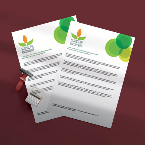Green & White Business Essentials Set – Eco-Friendly Corporate Stationery