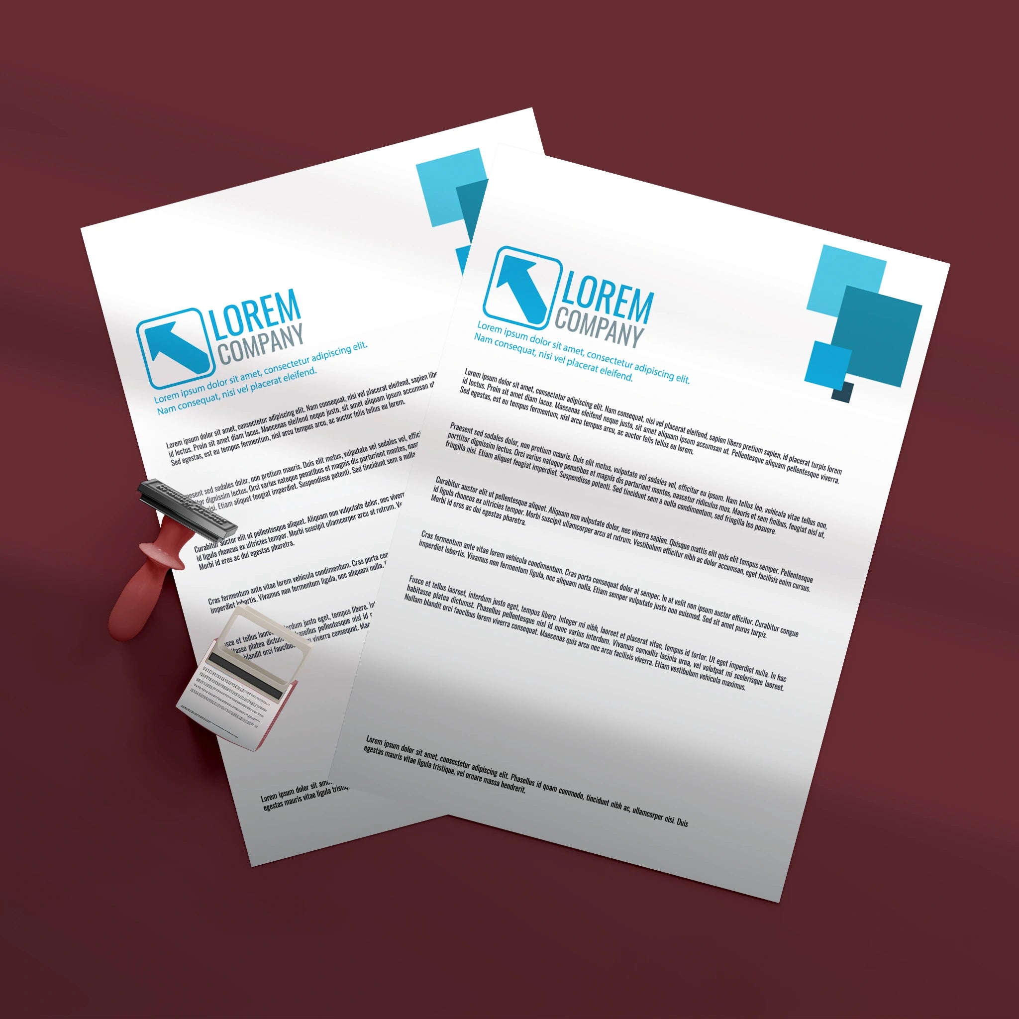 Corporate Blue Letterhead | Professional Business Template