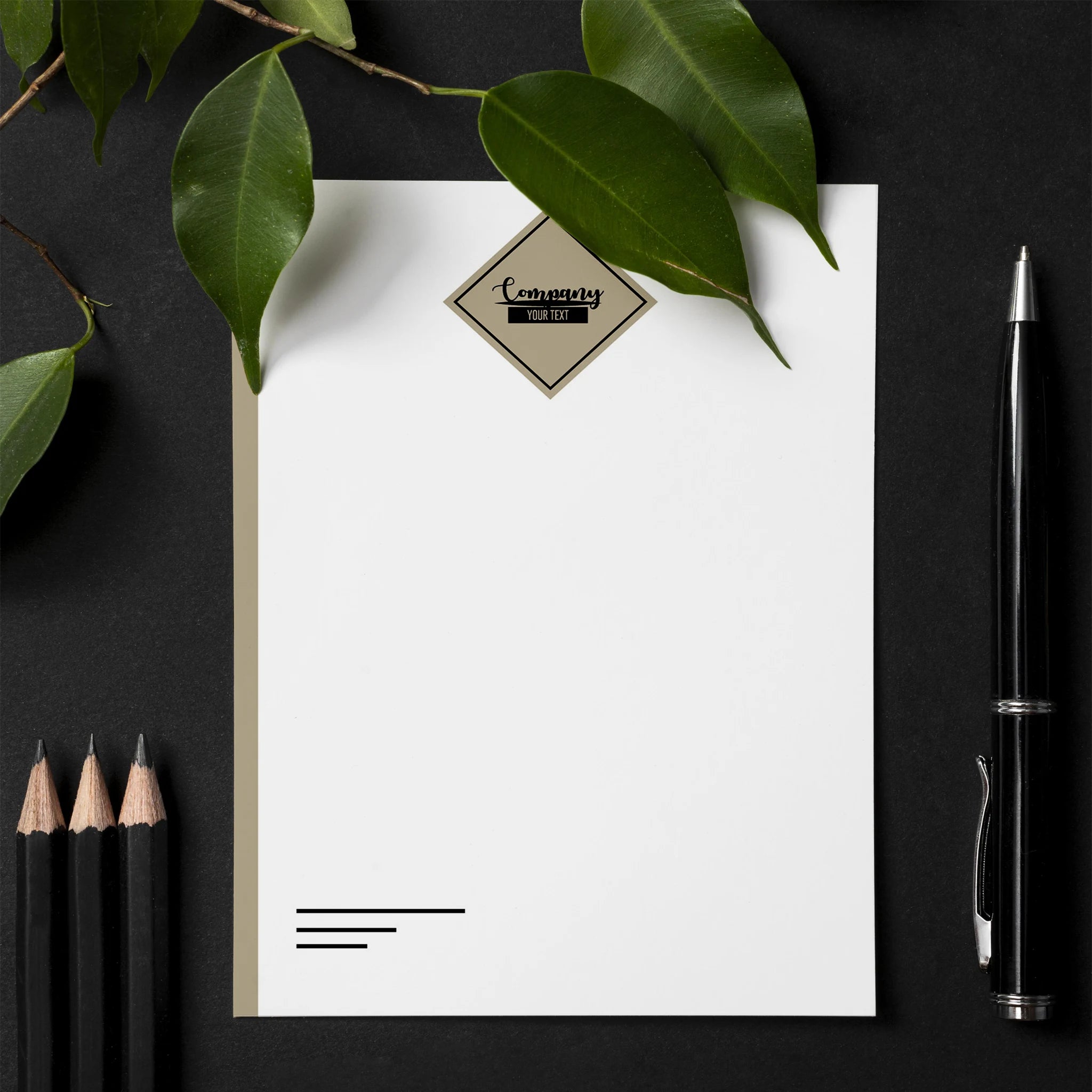 Luxury Gold Letterhead – Elegant & Professional Design