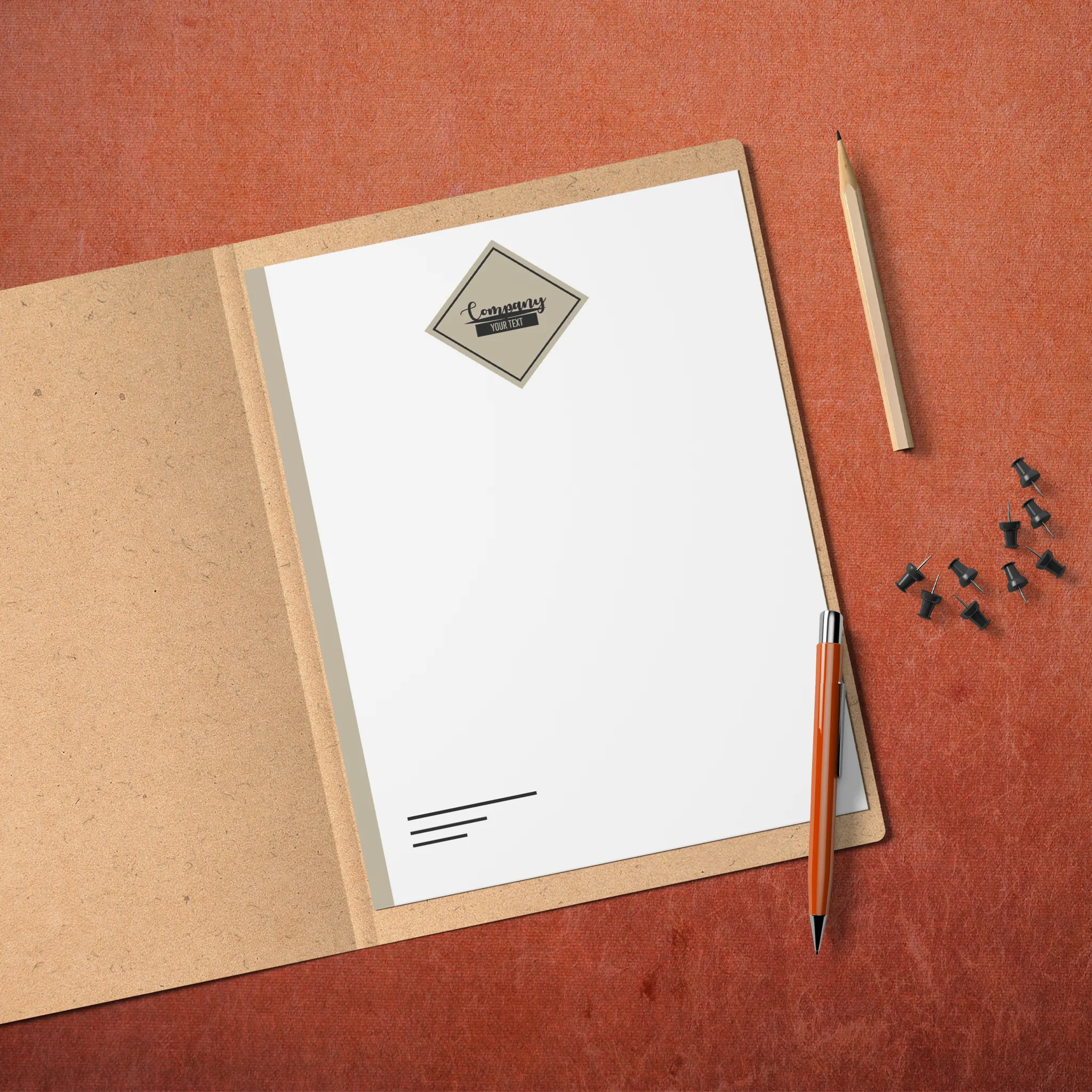 Luxury Gold Letterhead – Elegant & Professional Design