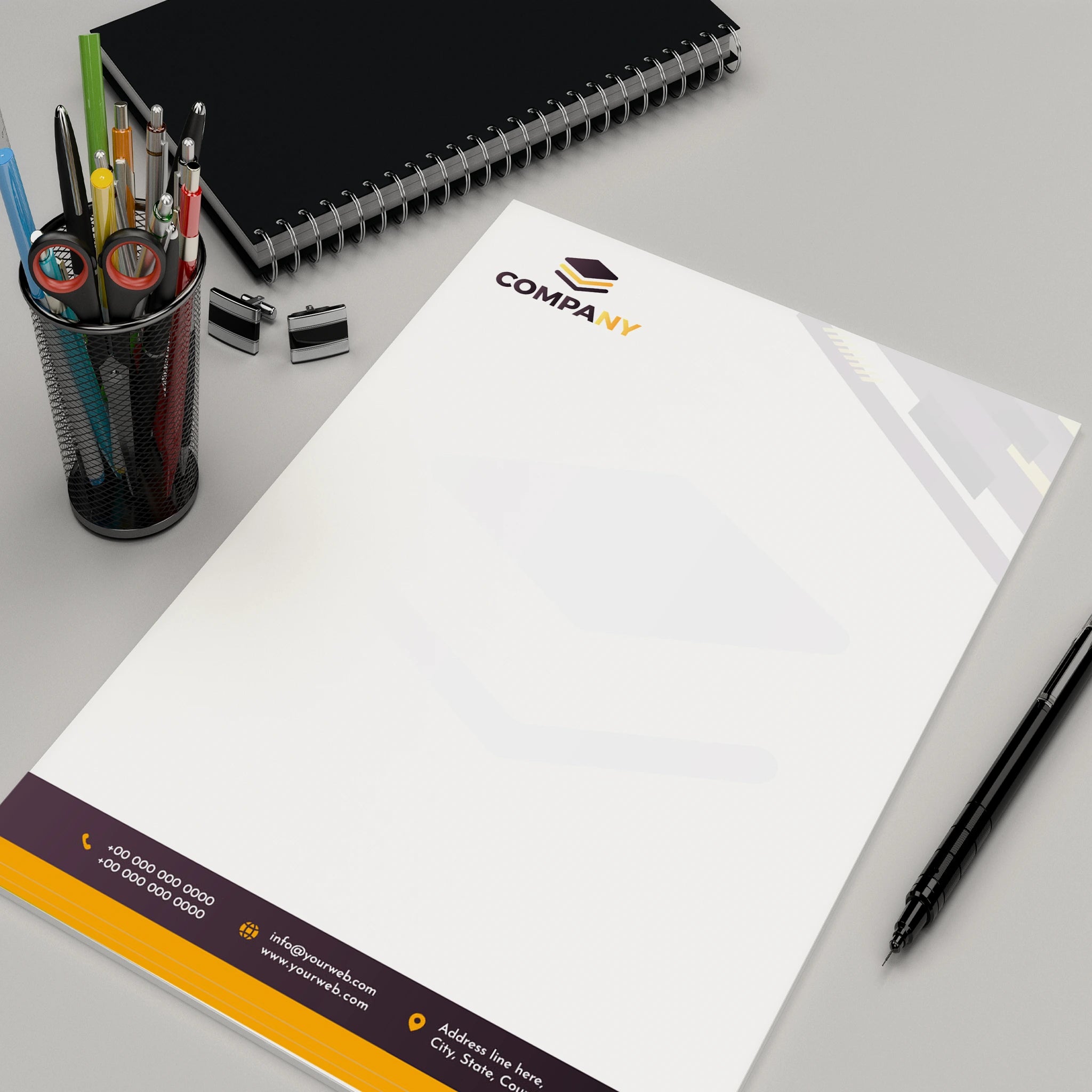 Modern Business Letterhead – Corporate Stationery