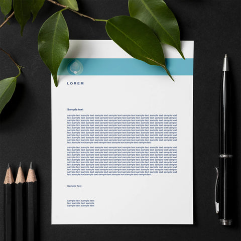 Elegant Blue Header Letterheads – Professional & Clean