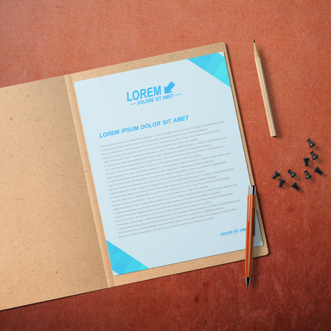 Professional Blue Themed Letterhead – Sleek & Modern Design