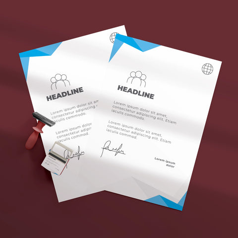 Blue & White Professional Letterhead – Clean & Corporate Design