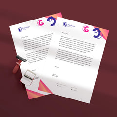 Modern Gradient Business Letterhead – Sleek & Vibrant Design