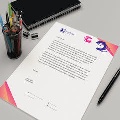 Modern Gradient Business Letterhead – Sleek & Vibrant Design