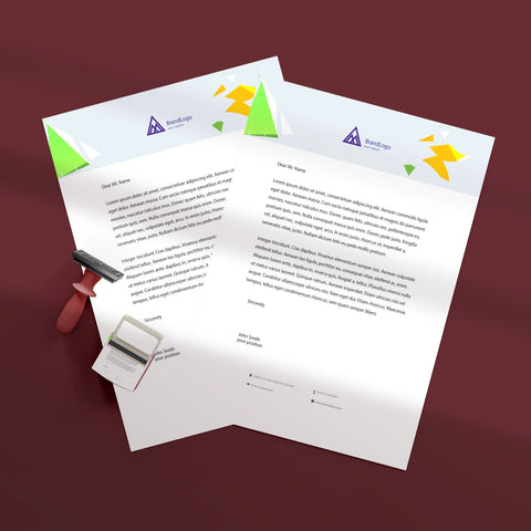 Geometric Letterhead – Modern & Professional