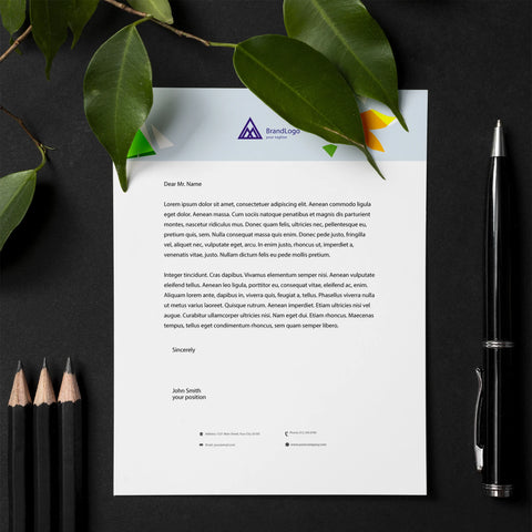 Geometric Letterhead – Modern & Professional