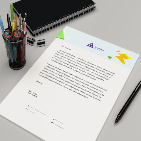 Geometric Letterhead – Modern & Professional