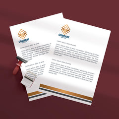 Gold-Accented Letterhead – Premium Business Stationery
