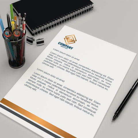 Gold-Accented Letterhead – Premium Business Stationery