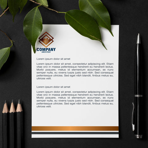 Gold-Accented Letterhead – Premium Business Stationery