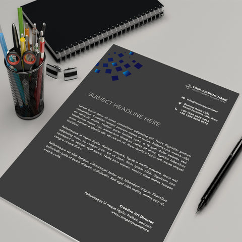 Luxury Black Letterhead – Premium & Elegant Design