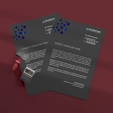 Luxury Black Letterhead – Premium & Elegant Design