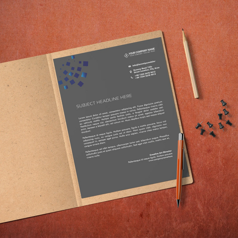 Luxury Black Letterhead – Premium & Elegant Design