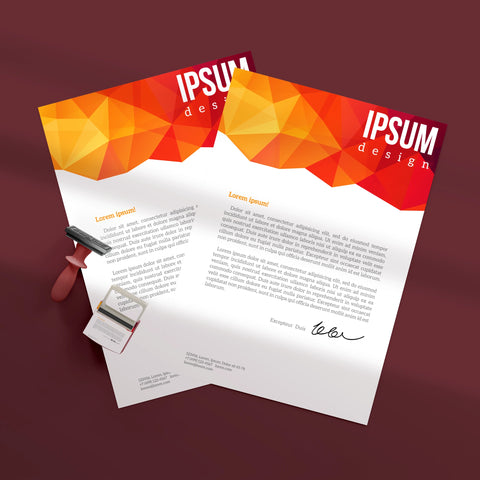 Vibrant Geometric Letterhead – Modern & Bold Design