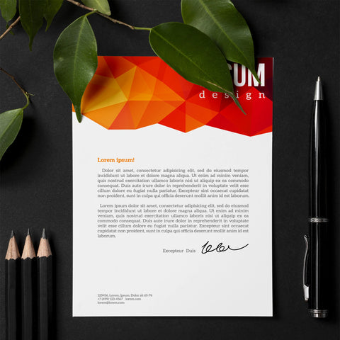 Vibrant Geometric Letterhead – Modern & Bold Design