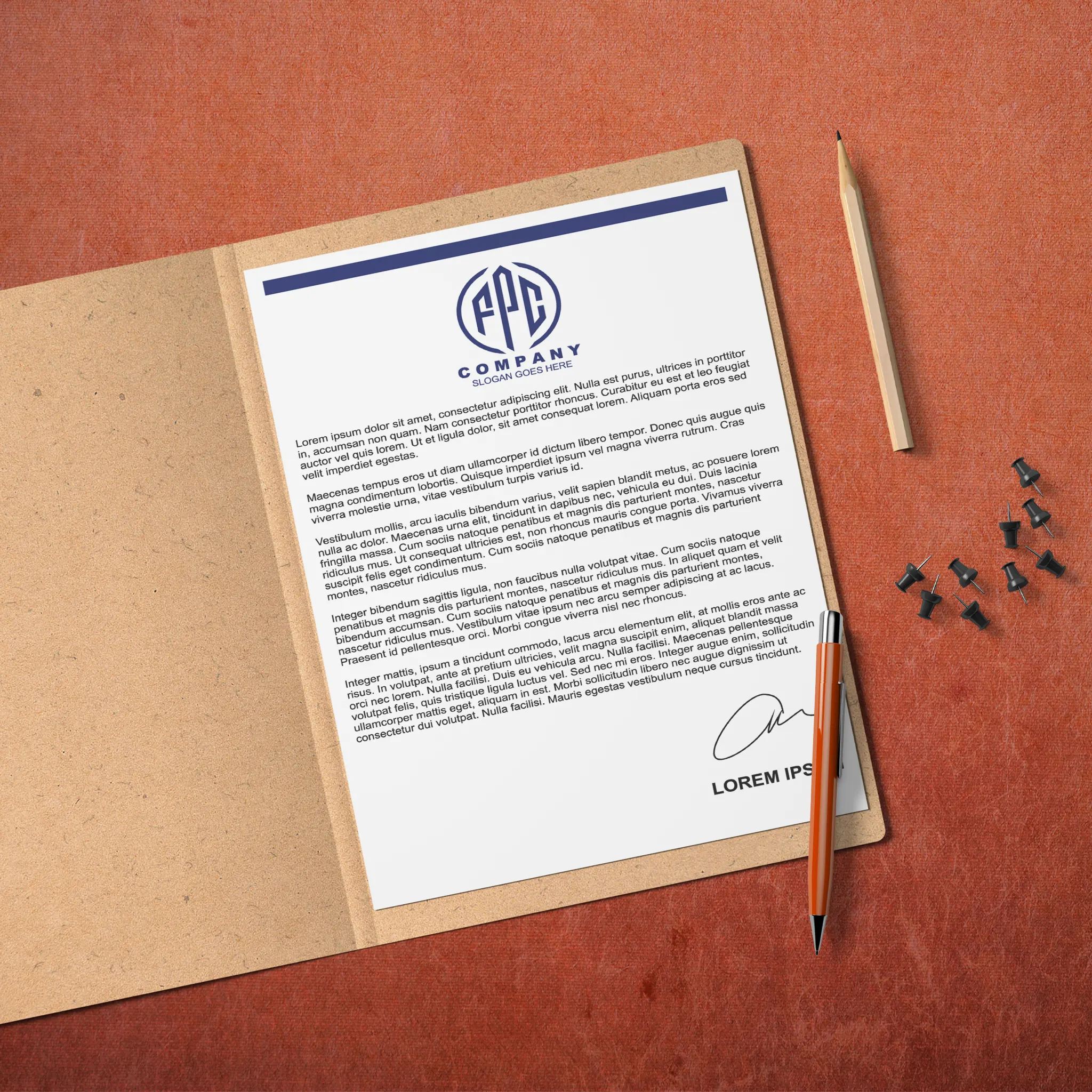 Professional Corporate Letterhead – Sleek & Minimalist Design