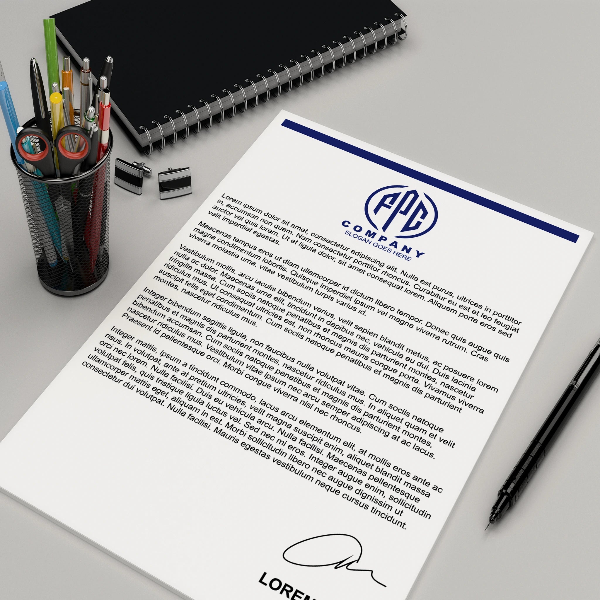 Professional Corporate Letterhead – Sleek & Minimalist Design