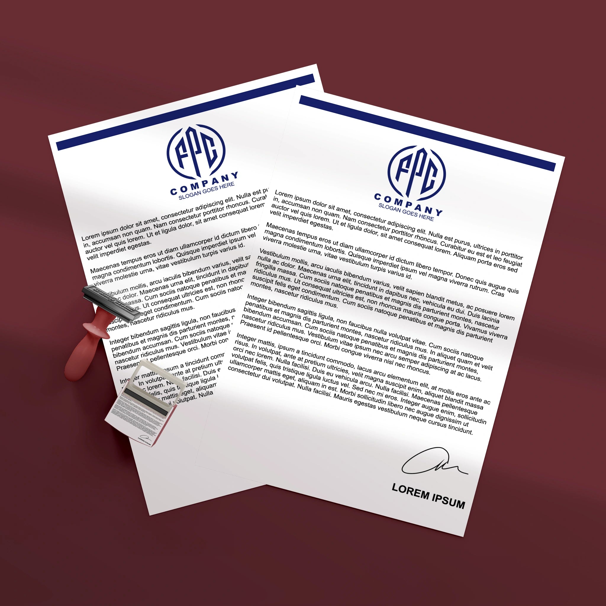 Professional Corporate Letterhead – Sleek & Minimalist Design