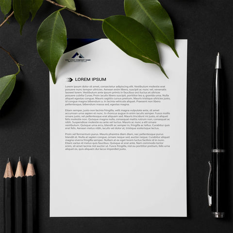 Blue-Tone Corporate Letterhead – Modern Business Stationery