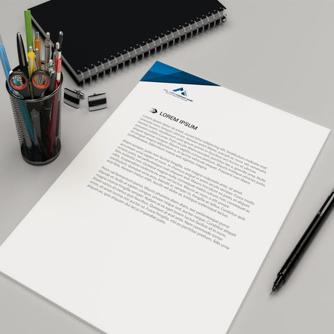 Blue-Tone Corporate Letterhead – Modern Business Stationery