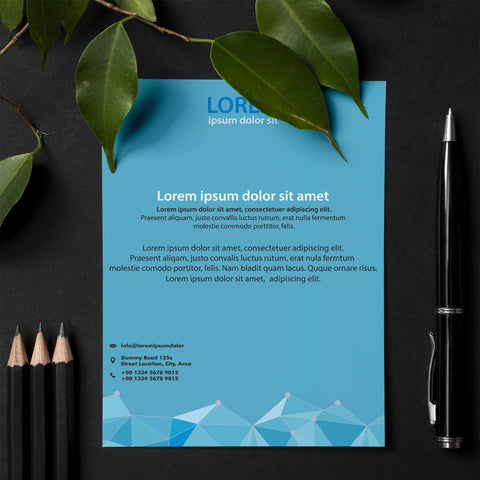 Modern Blue Business Letterhead – Geometric & Professional