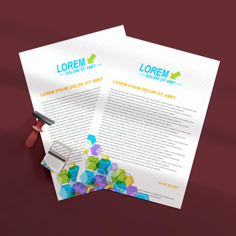 Vibrant Geometric A4 Letterheads – Standout Business Stationery
