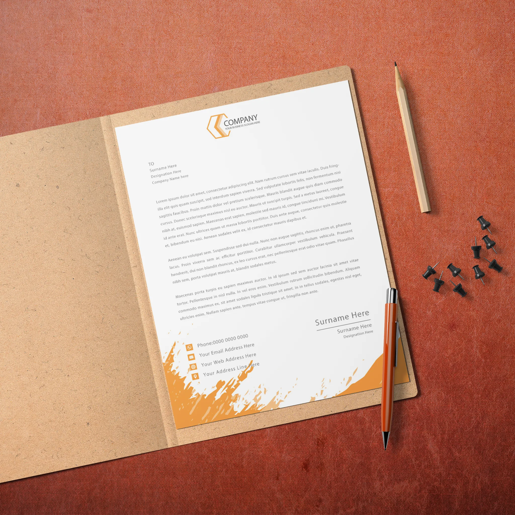 Modern Business Letterhead – Bold & Professional Design