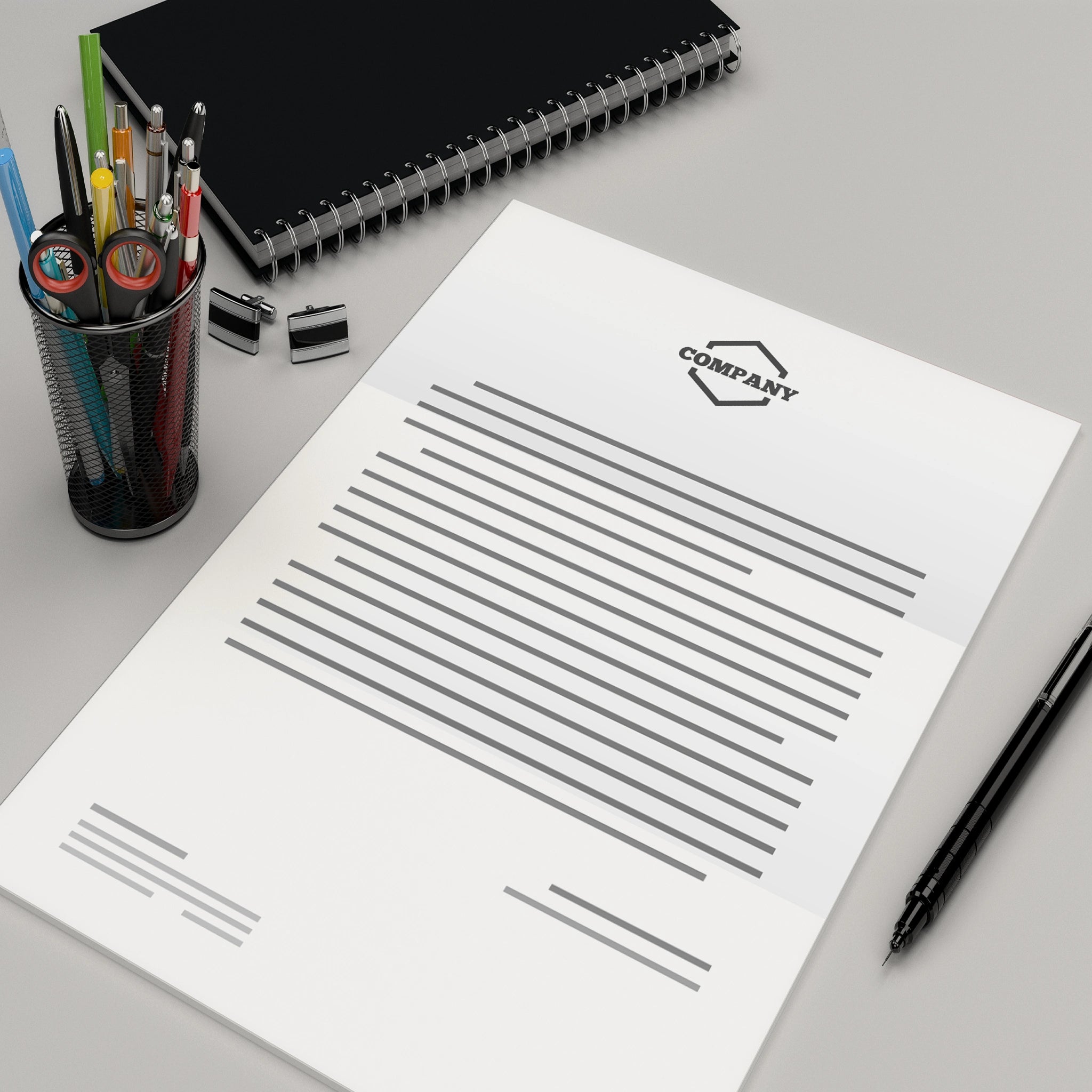 Minimalist Corporate Letterhead – Clean & Professional Business Stationery