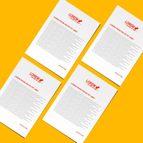 Minimalist Red Letterhead – Clean & Elegant