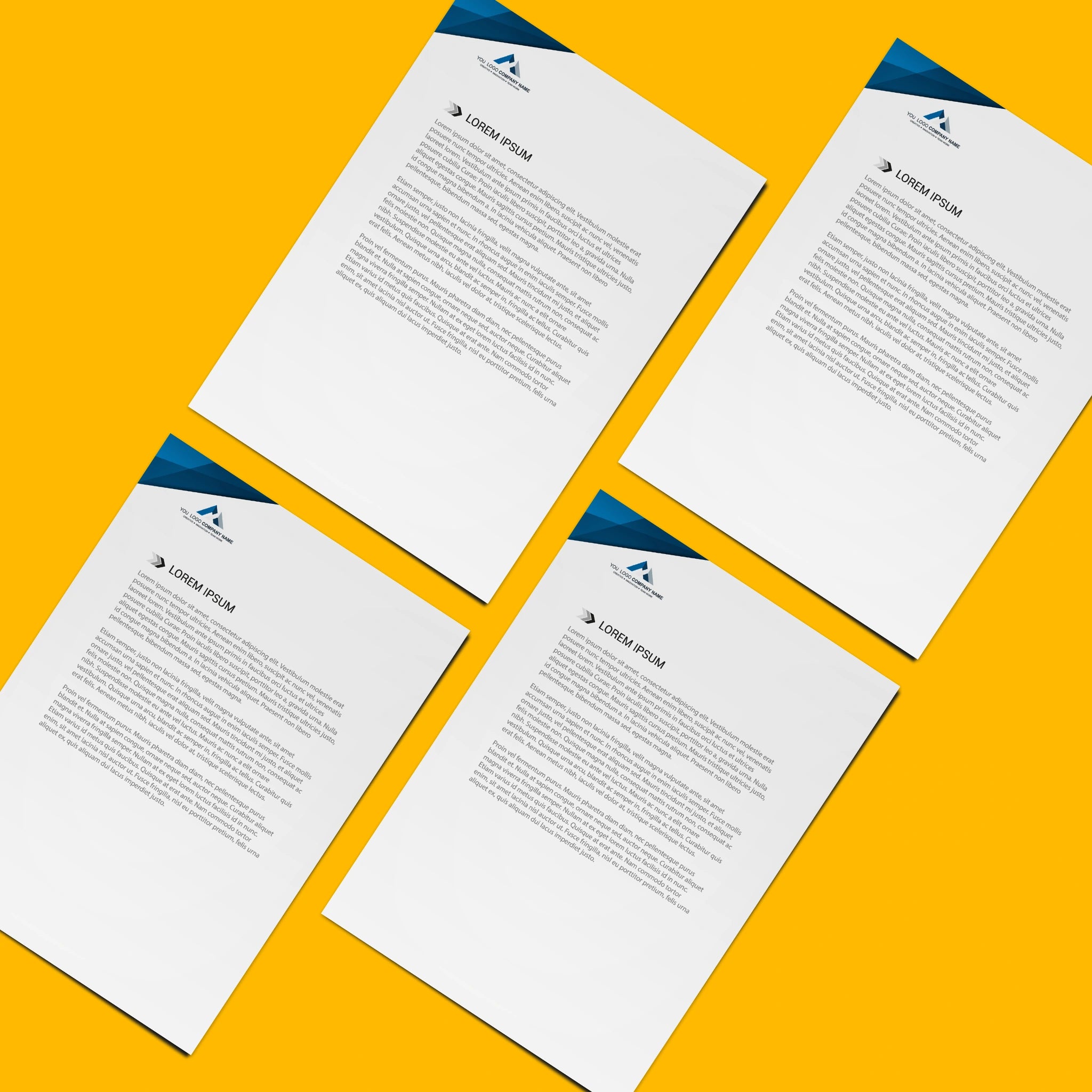 Modern Business Letterhead – Blue & Professional