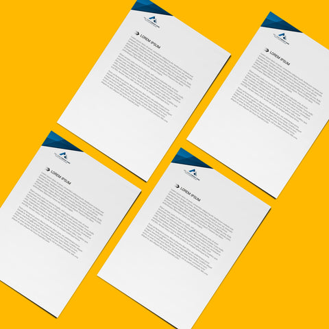 Modern Business Letterhead – Blue & Professional