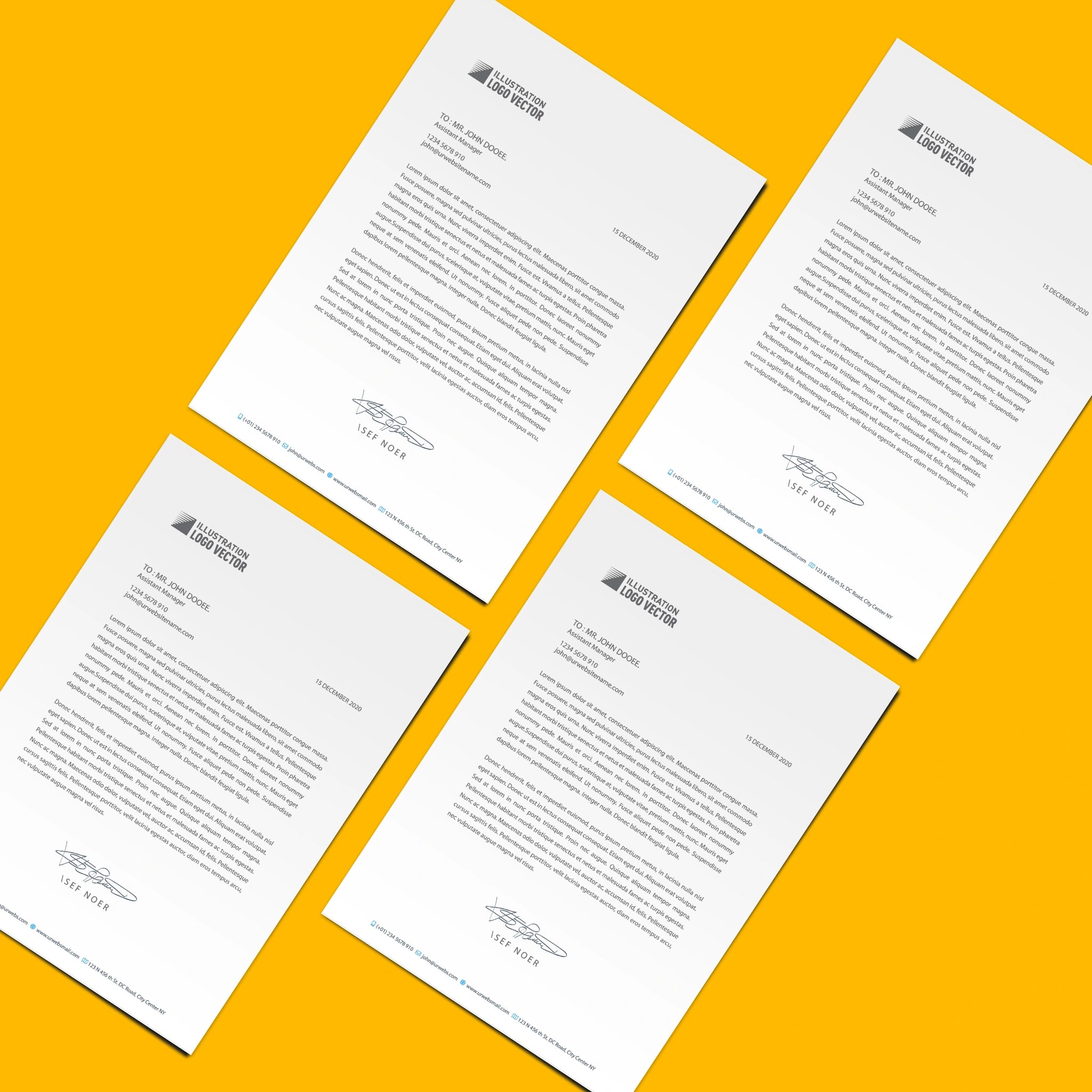 Modern Business Letterhead – Minimalist & Professional