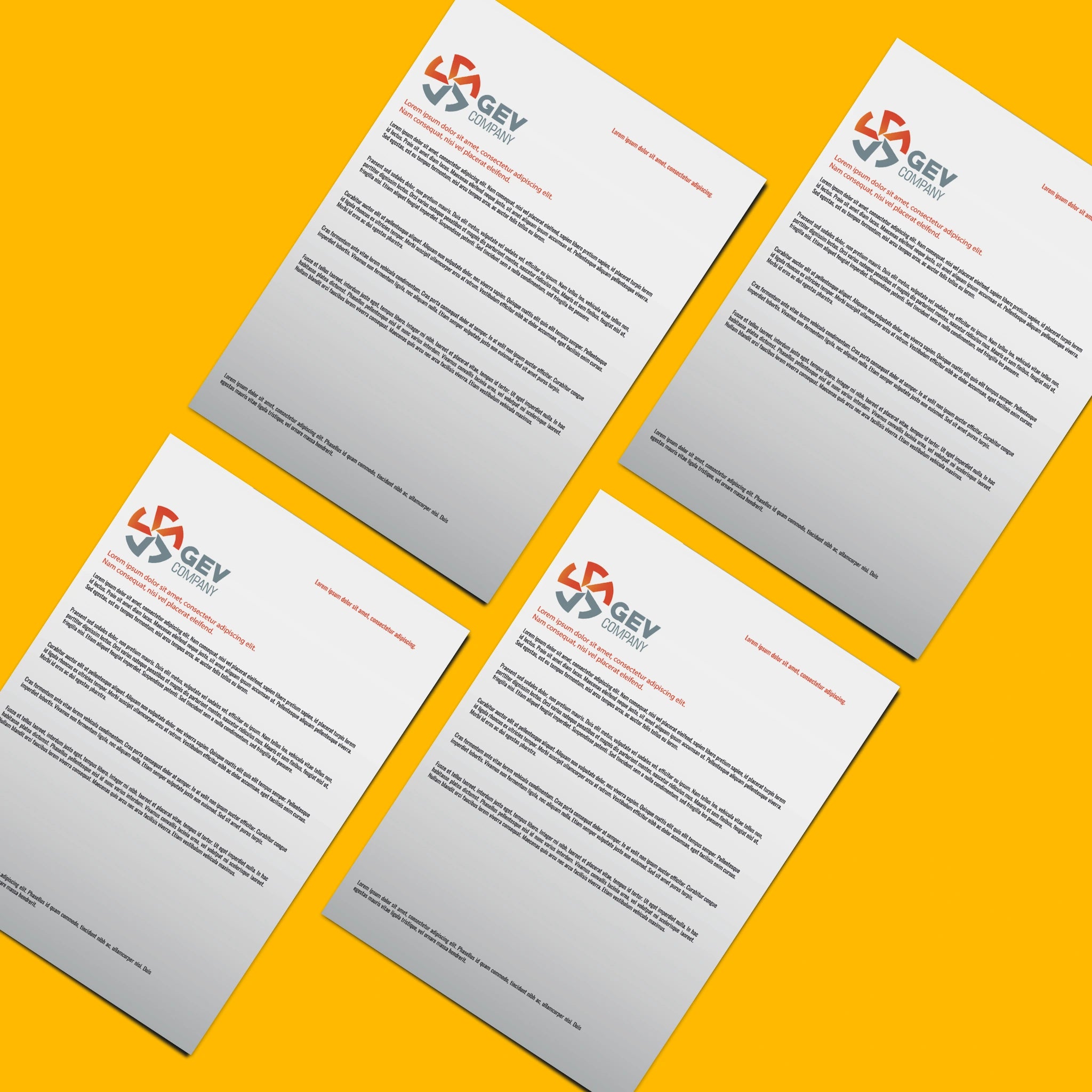 Gradient Business Letterhead – Corporate & Elegant
