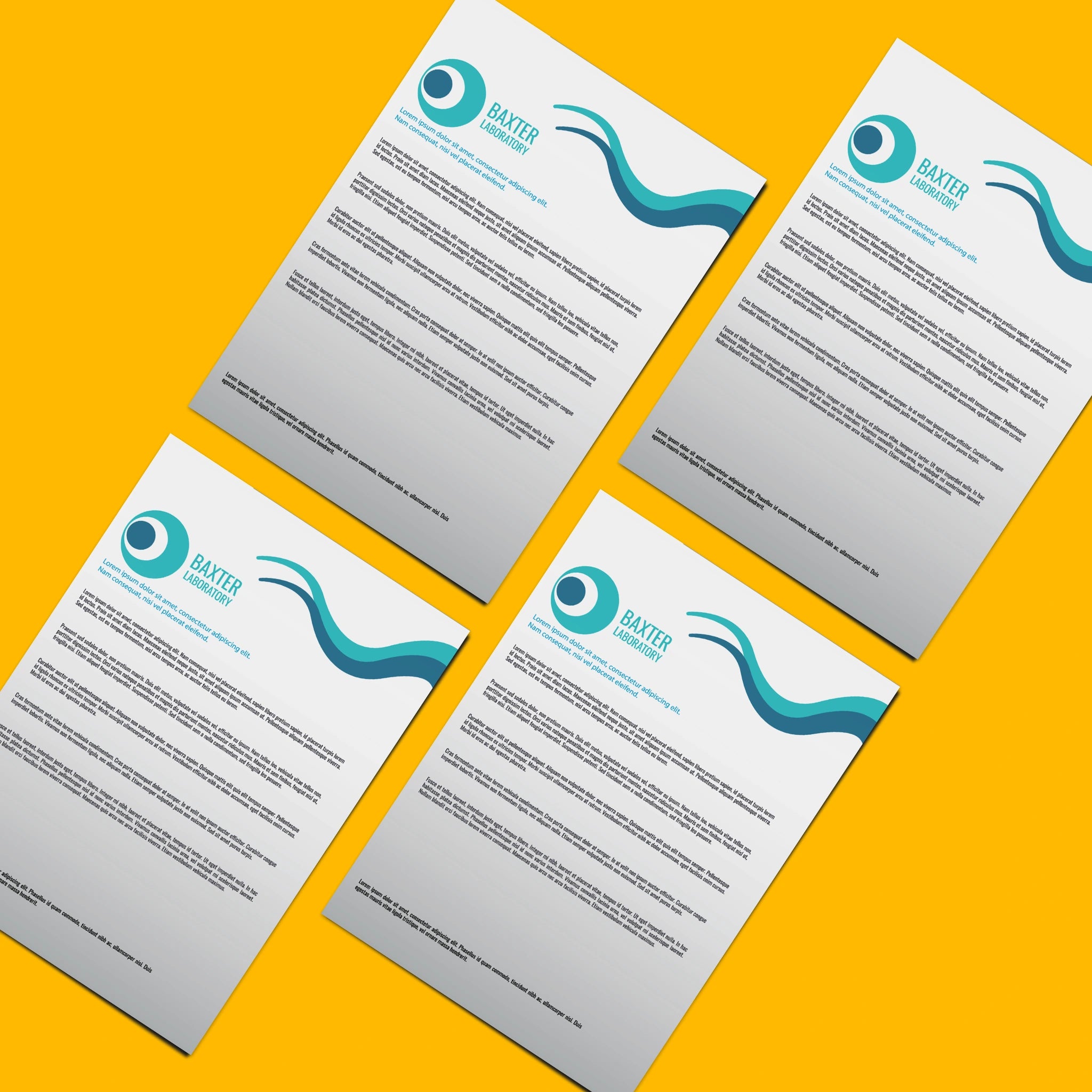 Baxter Laboratory Letterhead – Modern & Professional