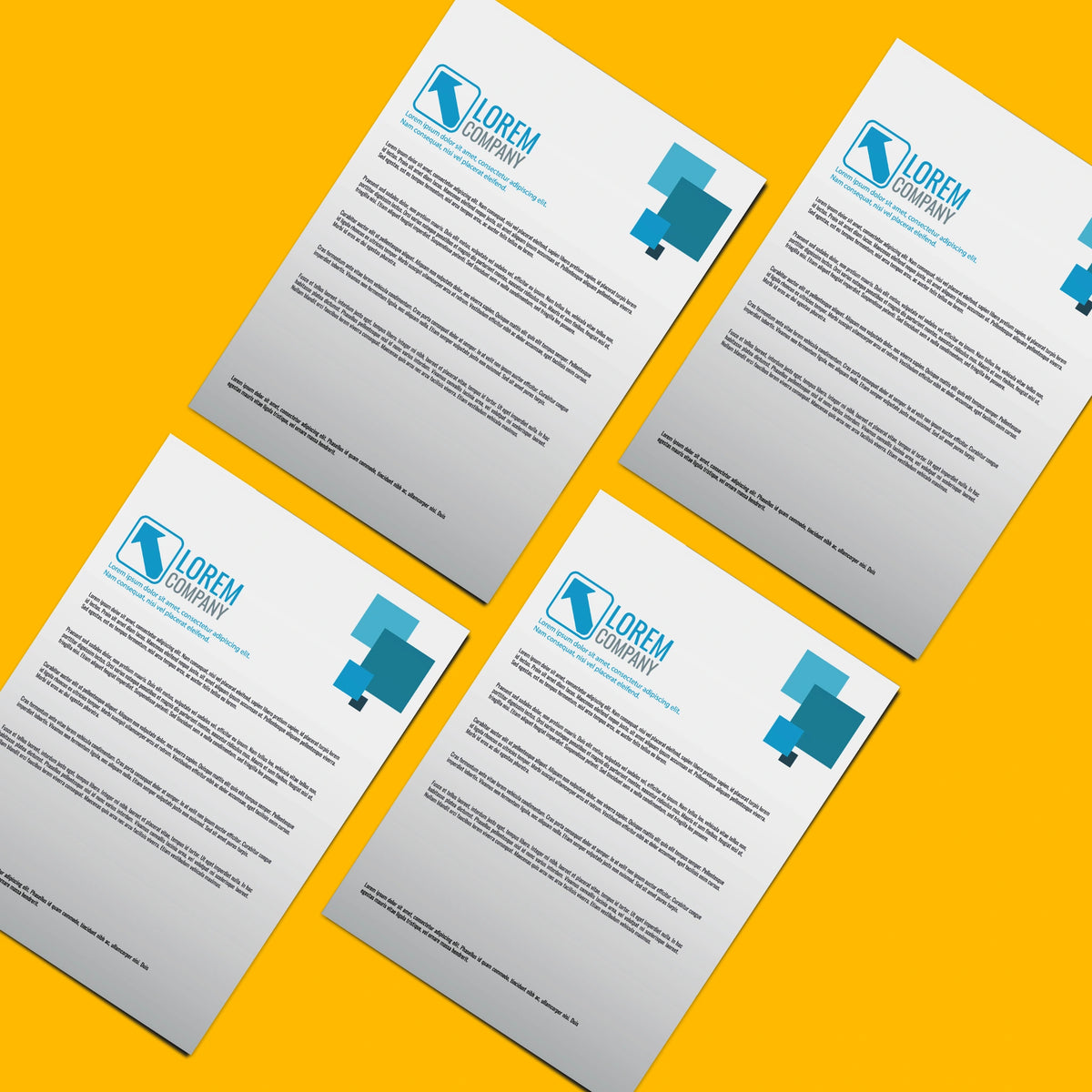 Corporate Blue Letterhead | Professional Business Template