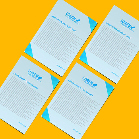 Professional Blue Themed Letterhead – Sleek & Modern Design