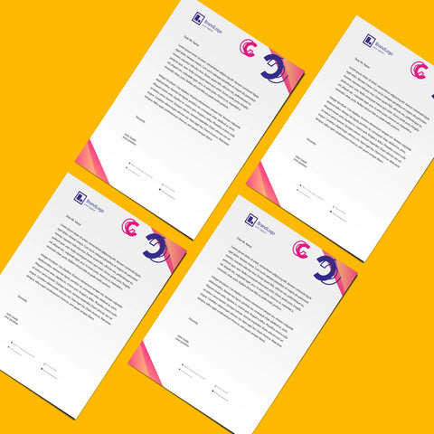 Modern Gradient Business Letterhead – Sleek & Vibrant Design