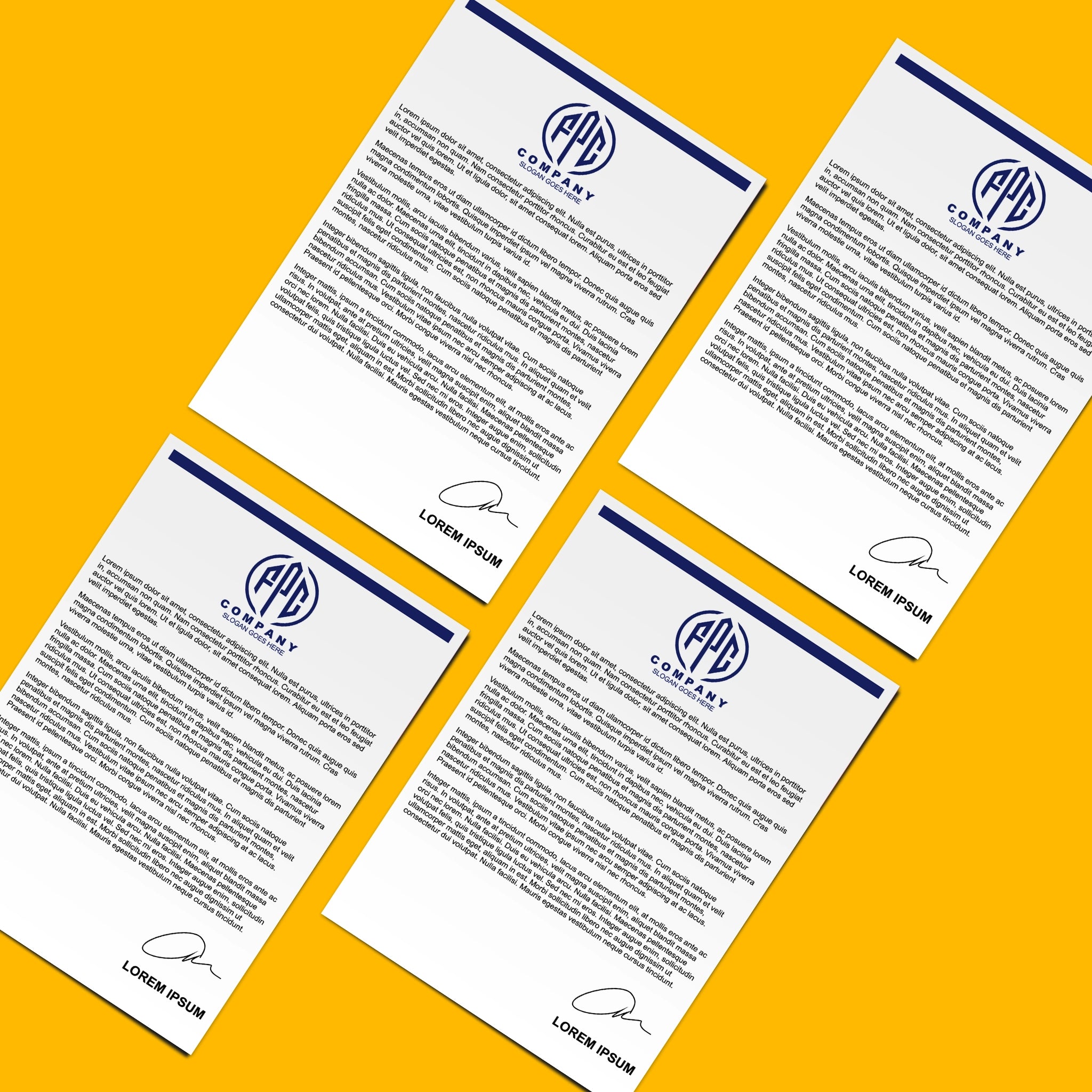 Professional Corporate Letterhead – Sleek & Minimalist Design