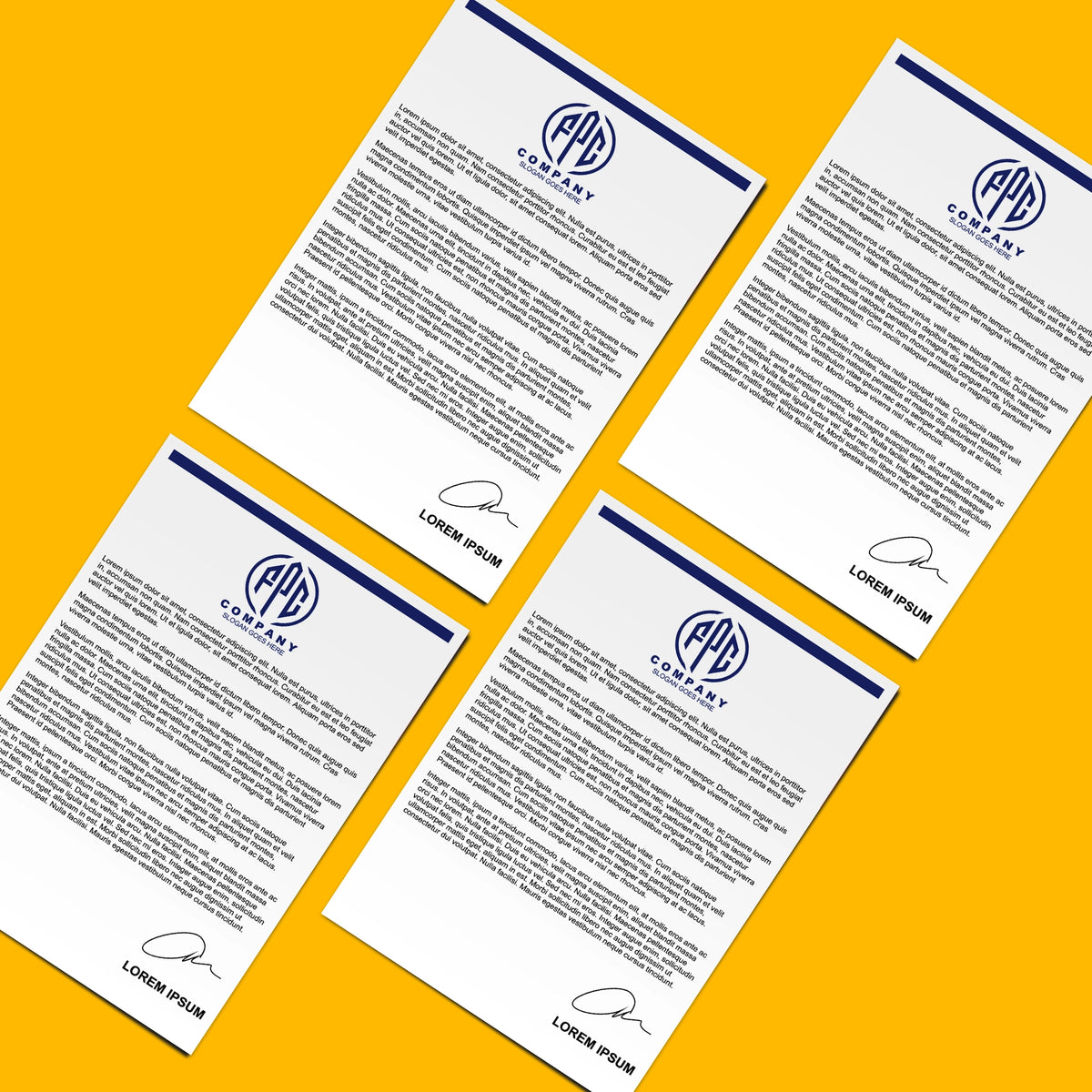 Professional Corporate Letterhead – Sleek & Minimalist Design