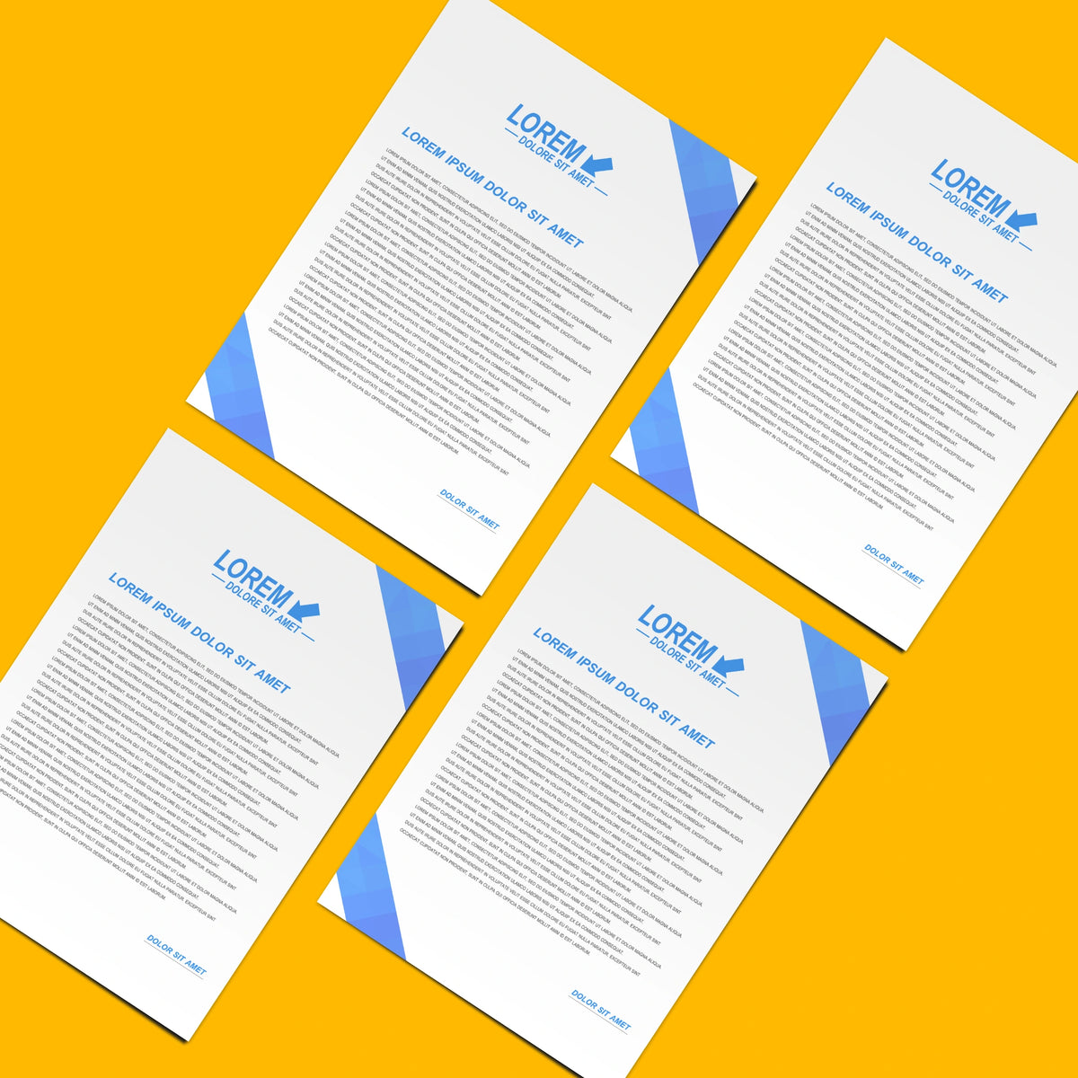Sleek Blue A4 Letterheads – Professional Business Letterhead Printing