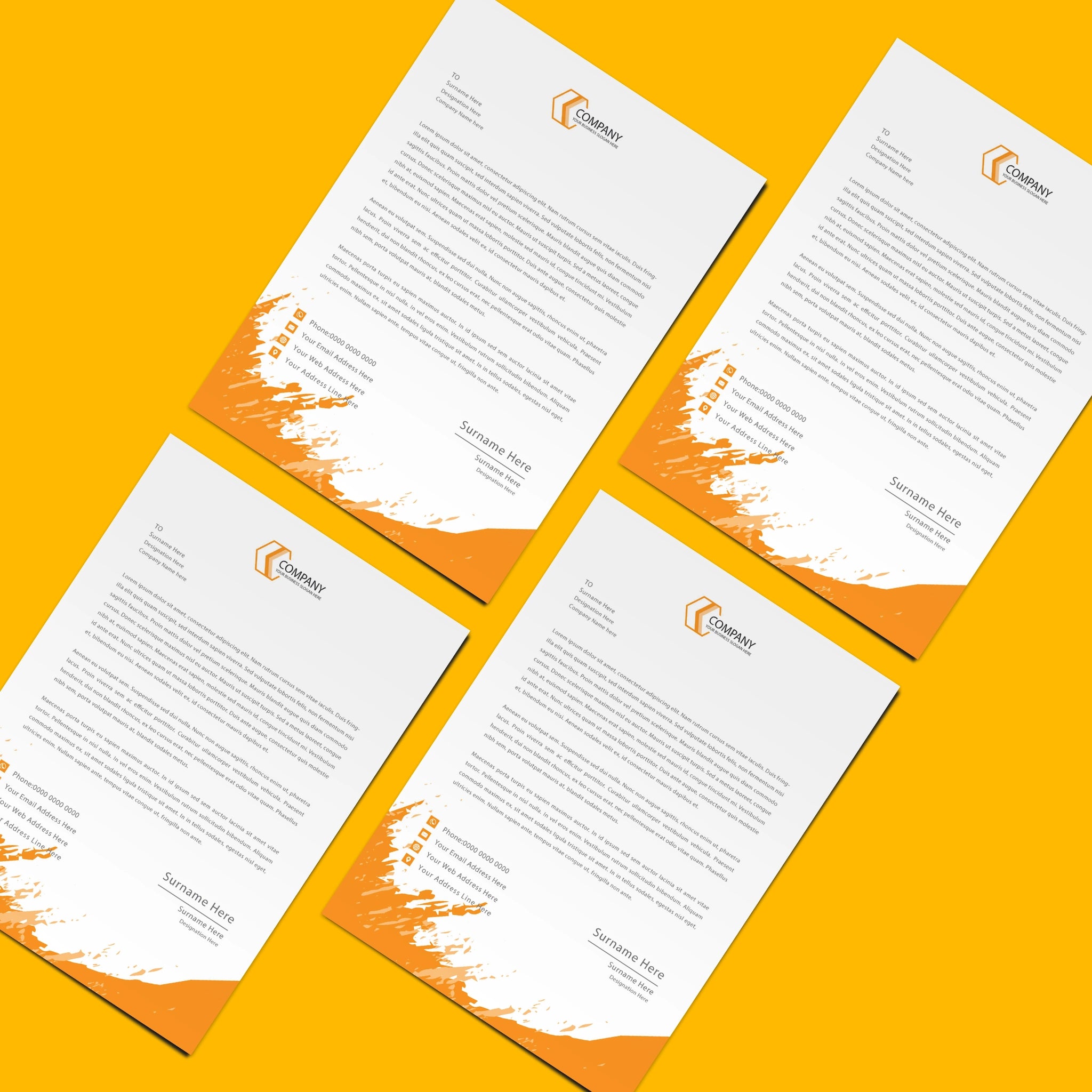 Modern Business Letterhead – Bold & Professional Design