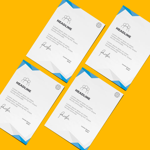 Blue & White Professional Letterhead – Clean & Corporate Design