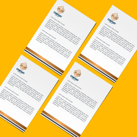 Gold-Accented Letterhead – Premium Business Stationery