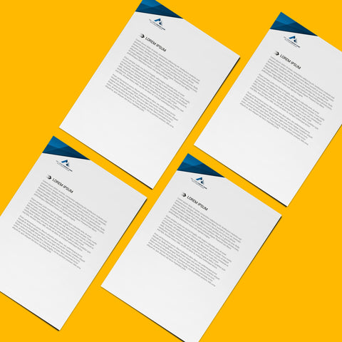Blue-Tone Corporate Letterhead – Modern Business Stationery