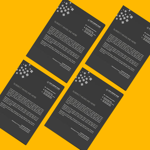 Luxury Black Letterhead – Bold & Professional Business Stationery